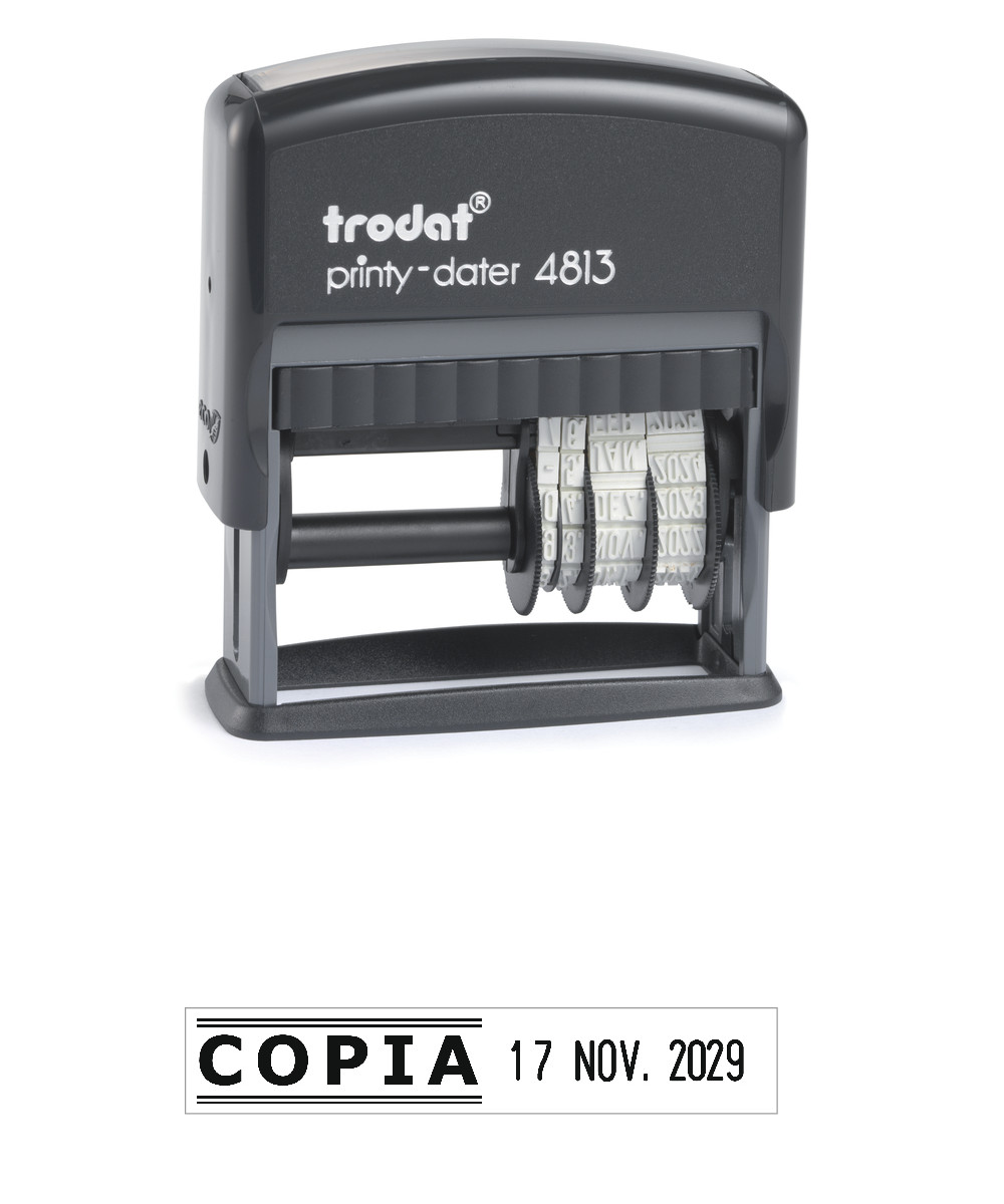 Trodat 4813 date stamp example